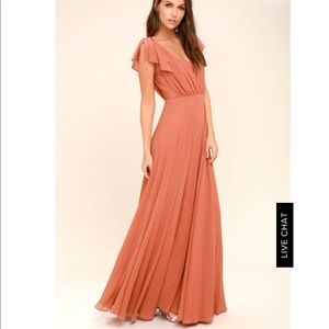 Lulus Dusty Rose Maxi Dress